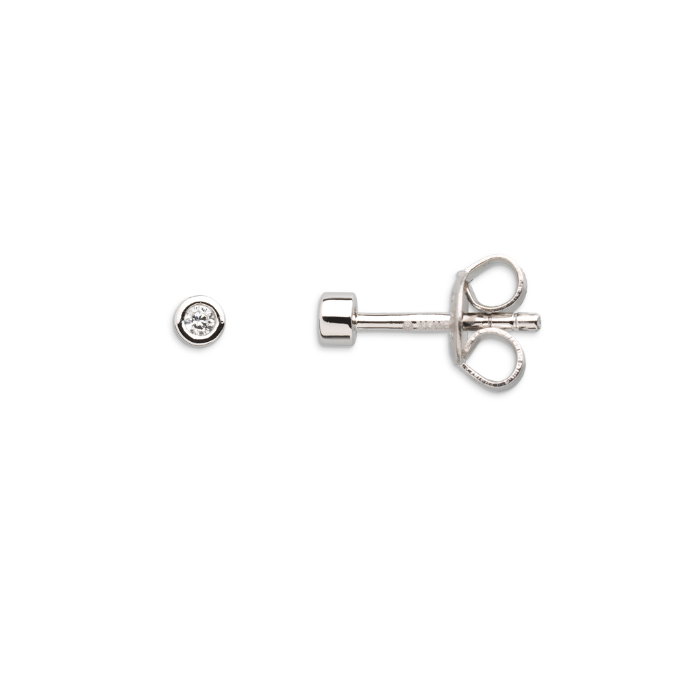 xenox-zarge-ohrstecker-925-sterlingsilber-rhodiniert-mit-zirkonia-xs3513n image 1