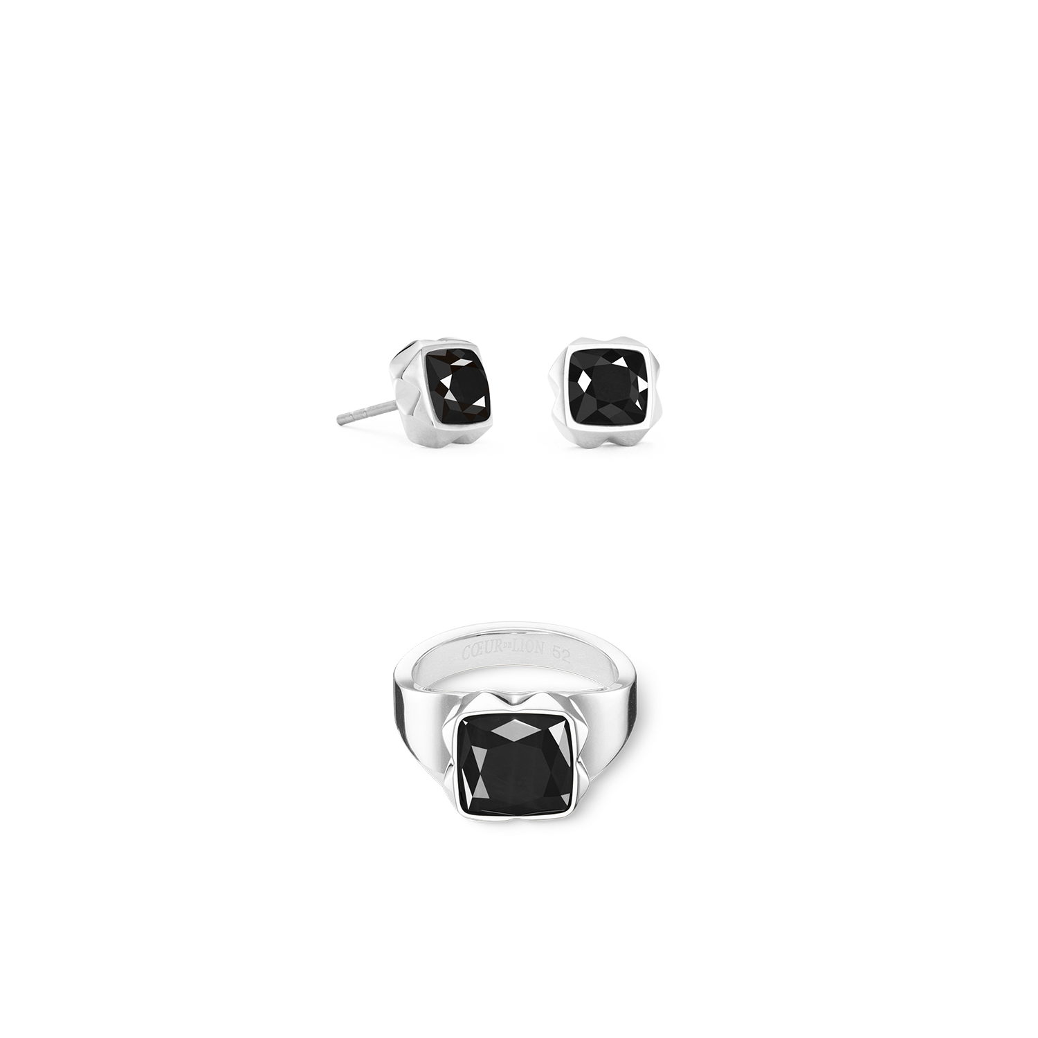 coeur-de-lion-ring-spikes-square-onyx-silber-schwarz image 3