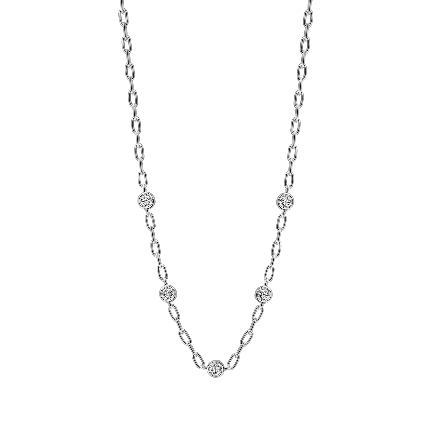 xenox-linked-halskette-925-sterlingsilber-rhodiniert-mit-zirkonia-xs91891g image 1